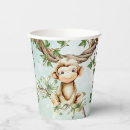 Affe Babydusche Personalisierte Papiertücher Pappbecher