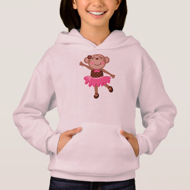 Affe-Ballerina Hoodie (Vorderseite)