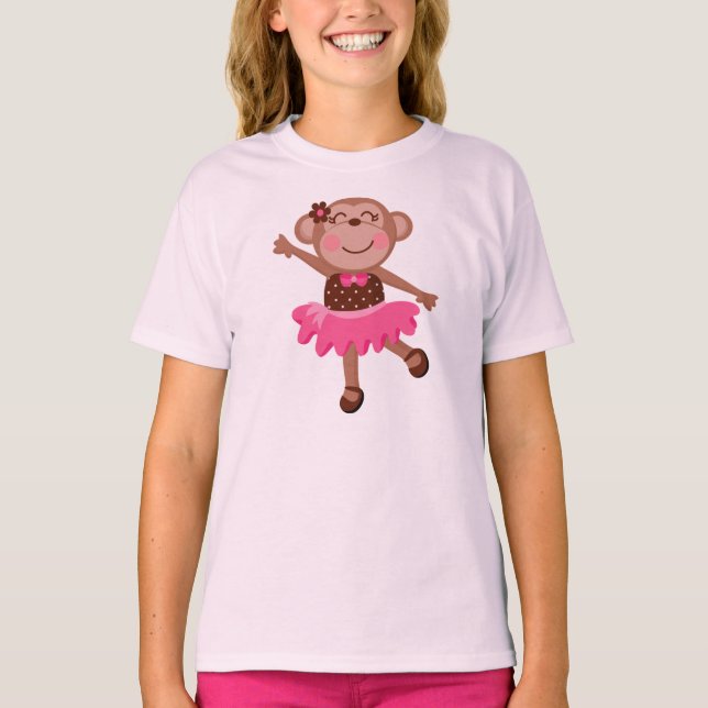 Affe-Ballerina T-Shirt (Vorderseite)