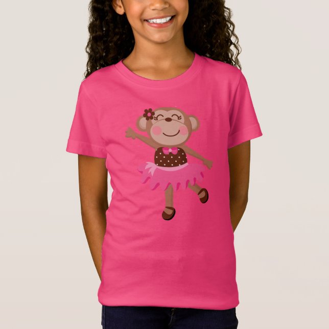 Affe-Ballerina T-Shirt (Vorderseite)