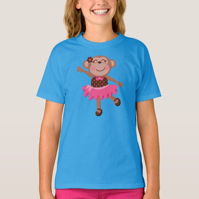 Affe-Ballerina T-Shirt (Vorderseite)