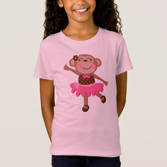 Affe-Ballerina T-Shirt (Vorderseite)