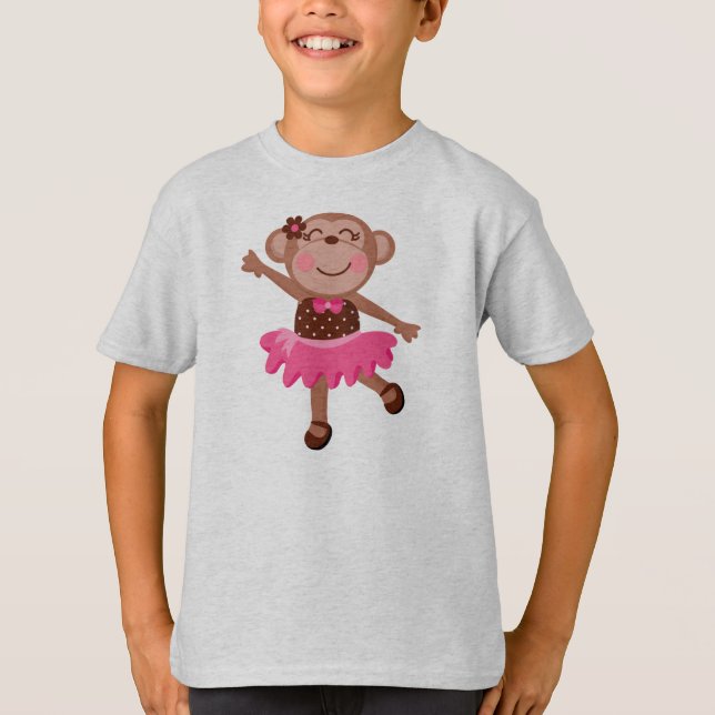 Affe-Ballerina T-Shirt (Vorderseite)
