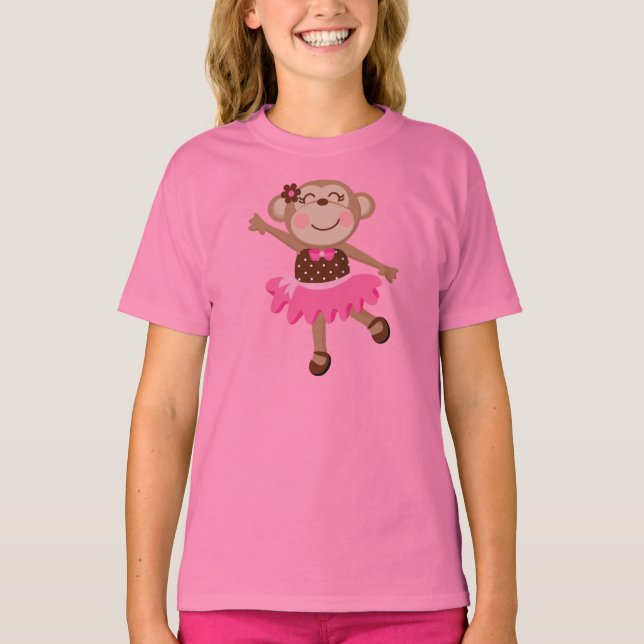 Affe-Ballerina T-Shirt (Vorderseite)