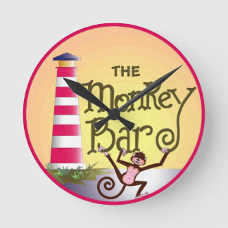 Affe-Bar-Uhr Runde Wanduhr