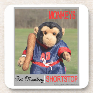 Affe Baseball Card Untersetzer Set