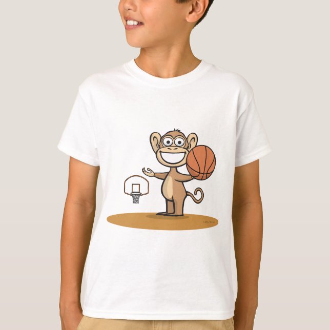 Affe-Basketball T-Shirt (Vorderseite)