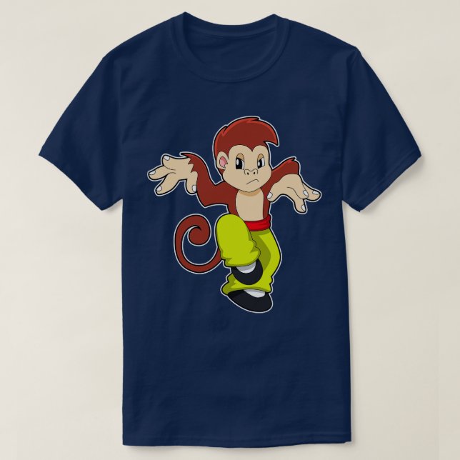 Affe bei Martial Arts Kungfu T-Shirt (Design vorne)