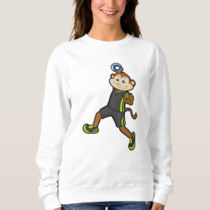 Affe beim Handballspieler mit Handball Sweatshirt