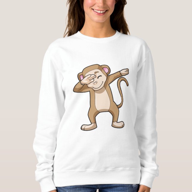 Affe beim Hip Hop Dance Dab Sweatshirt (Vorderseite)