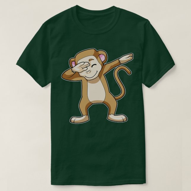 Affe beim Hip Hop Dance Dab T-Shirt (Design vorne)