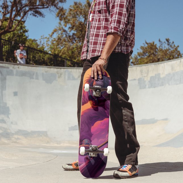 Affe beim Skateboardfahren Skateboard (Außenbereich2)