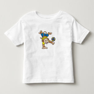 Affe beim Sport mit Volleyball Kleinkind T-shirt