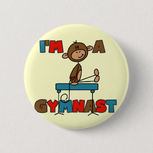 Affe bin ich ein Gymnast-T - Shirts und Geschenke Button