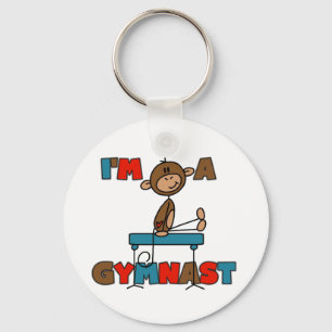 Affe bin ich ein Gymnast-T - Shirts und Geschenke Schlüsselanhänger