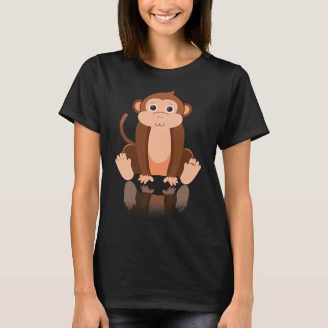 Affe Chimpanzee Ape Zootier T-Shirt (Vorderseite)
