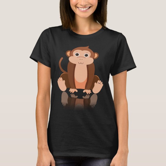 Affe Chimpanzee Ape Zootier T-Shirt (Vorderseite)