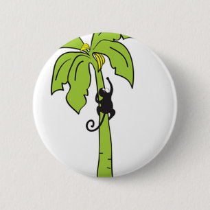 Affe, der einen Baum klettert Button