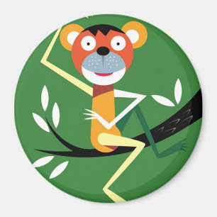 Affe, der im Baum sitzt Magnet