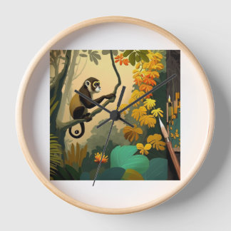 Affe, der irgendwo sucht. Uhren