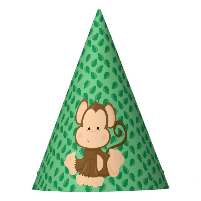 Affe des Baby-Safari-Tier-Party-| Partyhütchen (Vorderseite)