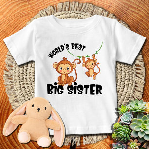 Affe - Die beste große Schwester der Welt Baby T-shirt