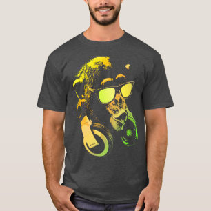 Affe DJ Gelb T-Shirt