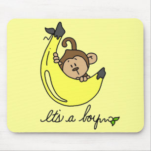 Affe Es ist ein Junge T-Shirts und Geschenke Mousepad