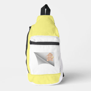 Affe essen Banane unter dem Pflaster Crossbody Bag