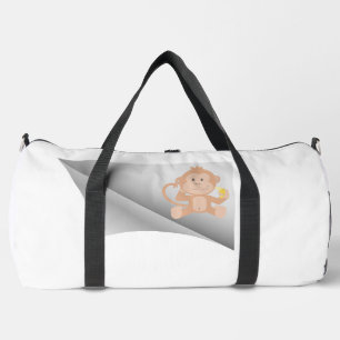 Affe essen Banane unter dem Pflaster Duffle Bag