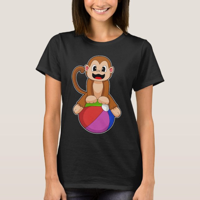 Affe Fitness Gymnastik T-Shirt (Vorderseite)