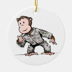 Affe für Ihren Baum Keramikornament