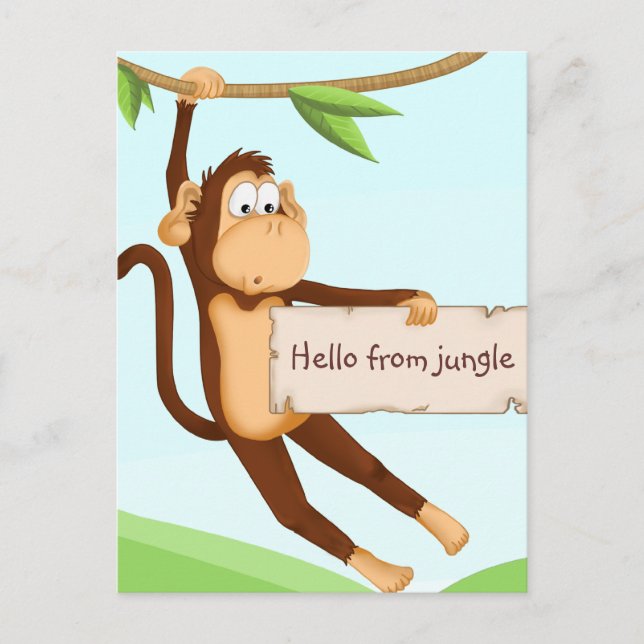Affe für Kinder Postkarte (Vorderseite)