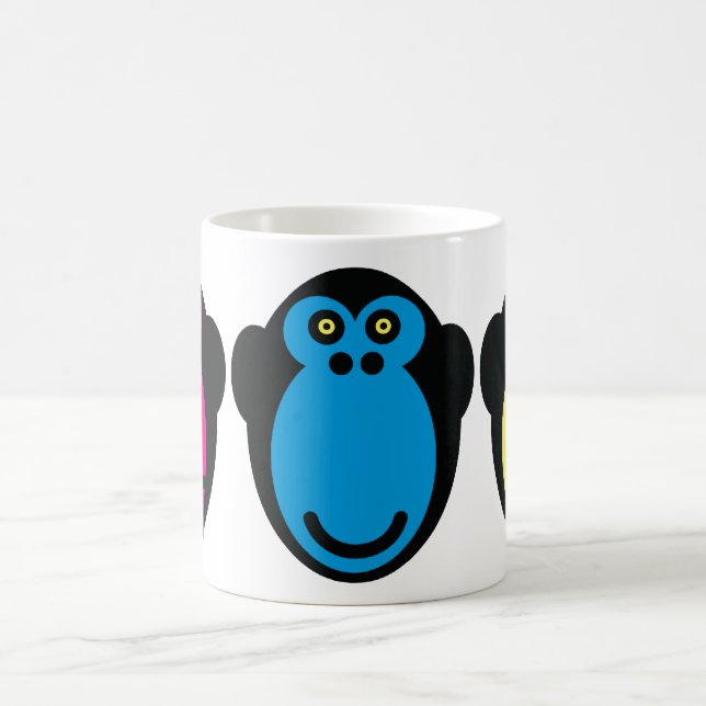 Affe-Gesichter Kaffeetasse (Mittel)