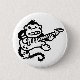 Affe-Gitarrenknopf Button