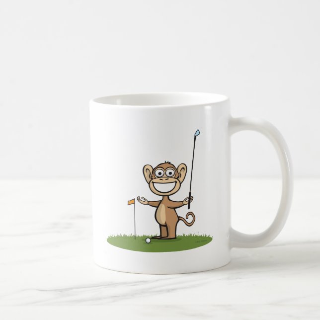 Affe-Golf Kaffeetasse (Rechts)