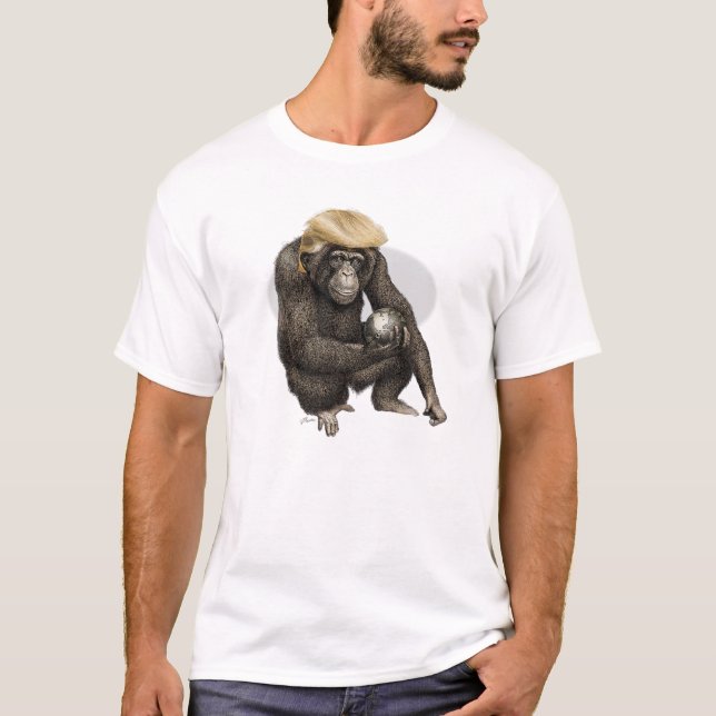 Affe hält die T-Shirt (Vorderseite)