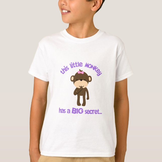 Affe hat eine geheime große Schwester T-Shirt (Vorderseite)
