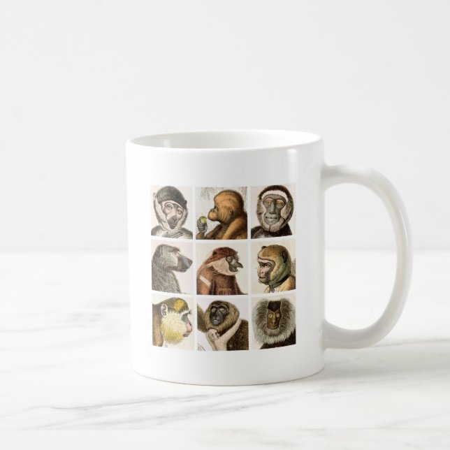 Affe Haupt-COLLAGE - Kaffeetasse (Rechts)