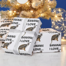 Affe I Liebe Banane Geschenkpapier
