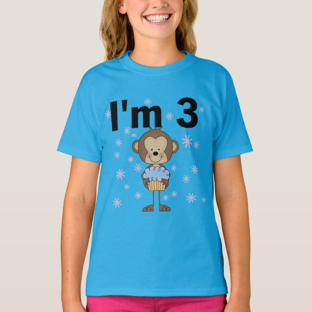 Affe I m 3 Birthday Tshirts and Gifts (Vorderseite)
