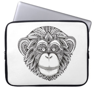 Affe Illustartion Gekritzel Laptopschutzhülle