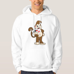 Affe im Poker mit Poker-Karten Hoodie