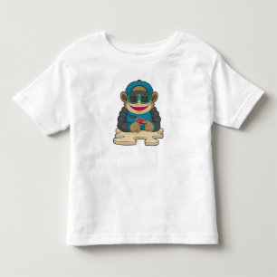 Affe im Poker mit Poker-Karten & Sonnenbrille Kleinkind T-shirt