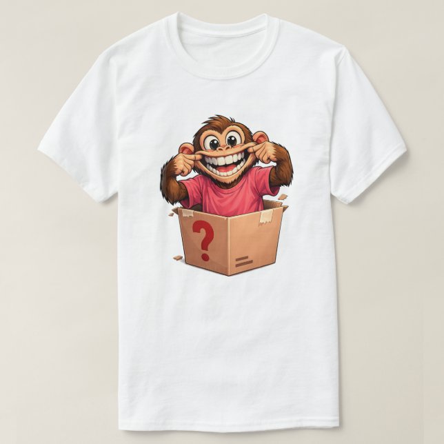 Affe in der Mystery-Box T-Shirt (Design vorne)