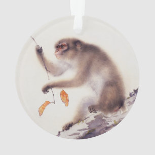 Affe in einem Persimmonbaum Ornament