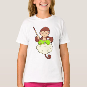 Affe in Kreuzbeinküken an Wolken T-Shirt