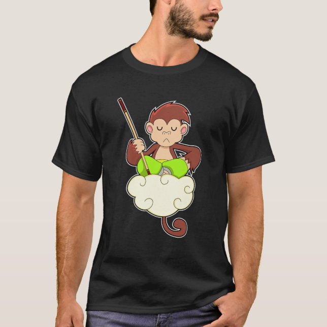 Affe in Kreuzbeinküken an Wolken T-Shirt (Vorderseite)