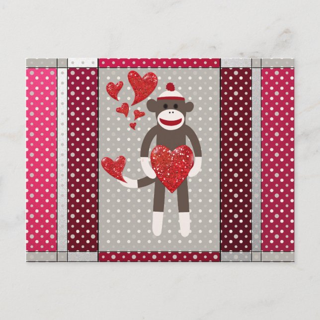 Affe in Liebe. Postkarte (Vorderseite)