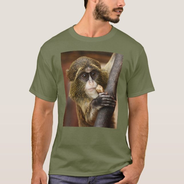 Affe-kletterndes Baum-Foto T-Shirt (Vorderseite)